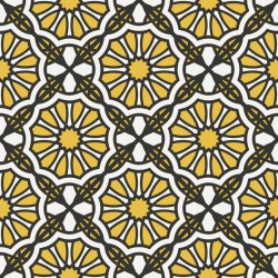 Stickers carrelage maroc jaune et blanc