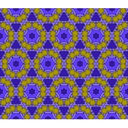 Stickers carrelage violet et jaune
