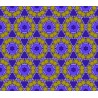 Stickers carrelage violet et jaune