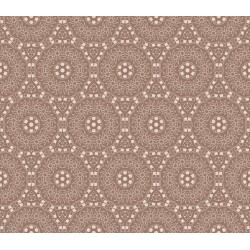 Stickers carrelage marron fleurs orientale