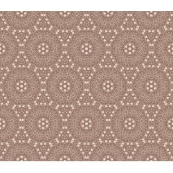 Stickers carrelage marron fleurs orientale