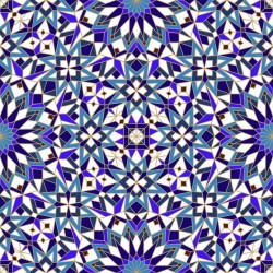 Stickers carrelage bleu et blanc