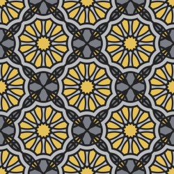 Stickers carrelage jaune