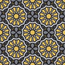 Stickers carrelage jaune marocain