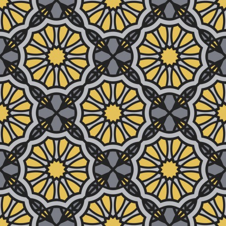 Stickers carrelage jaune