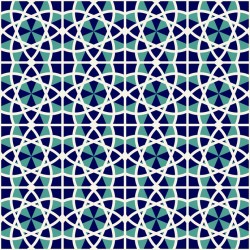 Stickers carrelage vert et bleu