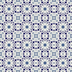 Stickers carrelage blanc et bleu maroc