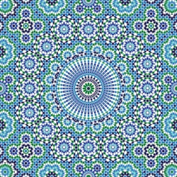 Stickers carrelage vert et bleu