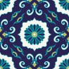 Stickers carrelage bleu et blanc