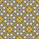 Stickers carrelage jaune et blanc