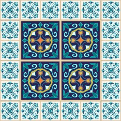 Stickers carrelage vert