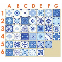 Stickers carrelage ciment bleu (REFCA194)