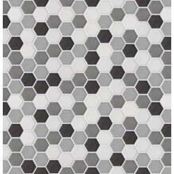 Stickers carrelage mosaique hexagone